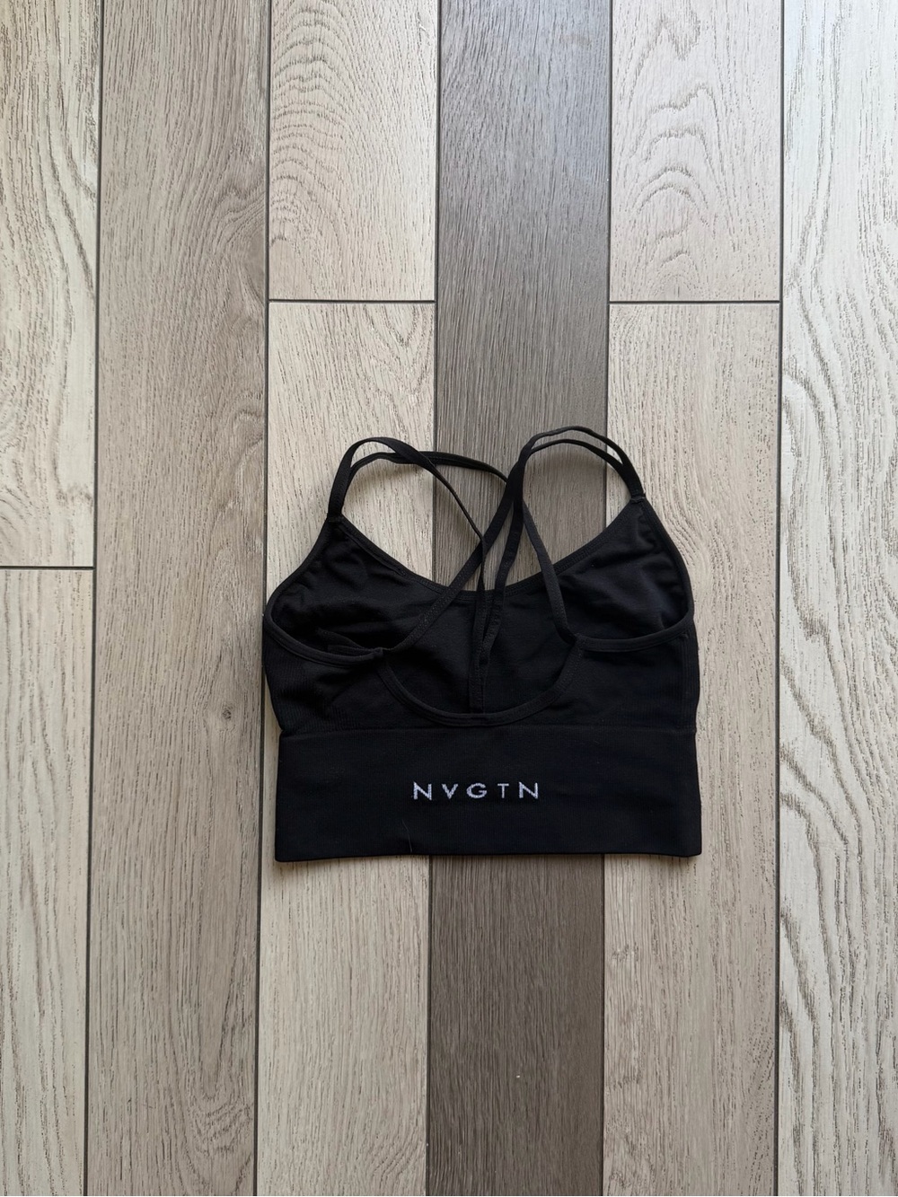 NVGTN Women's Black Strappy Sports Bra XS